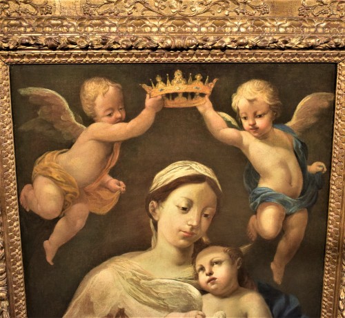 Vierge à l'Enfant et anges - École émilienne du "Correggio" - Romano Ischia